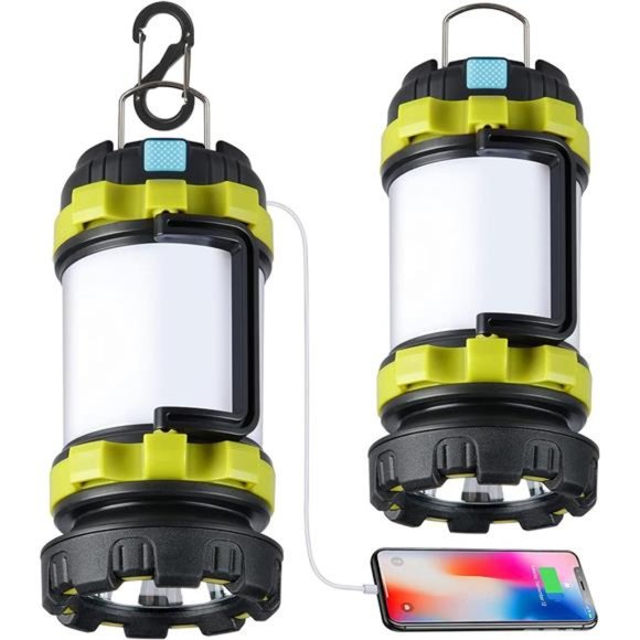 2 Pack Camping Lantern, Outdoor Led Camping Lantern, Rechargeable Flashlights - Picture 1 of 6
